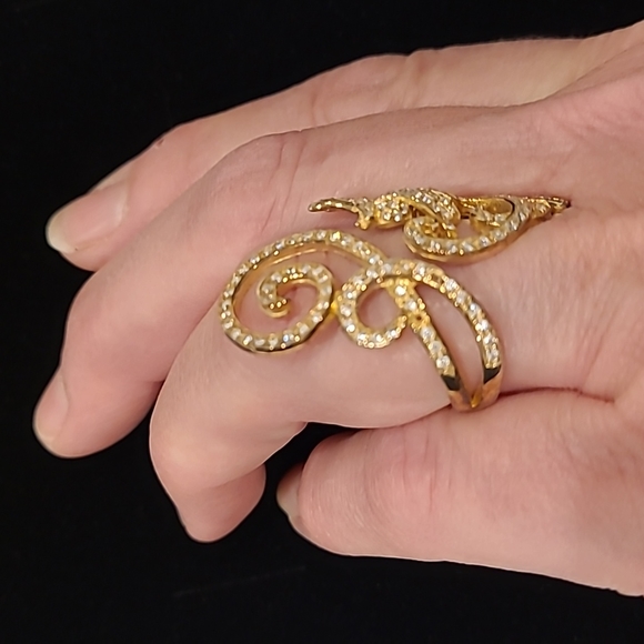 Unique Goldplated sterling silver - Bird & Twirl - Picture 5 of 7